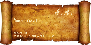 Ámon Axel névjegykártya